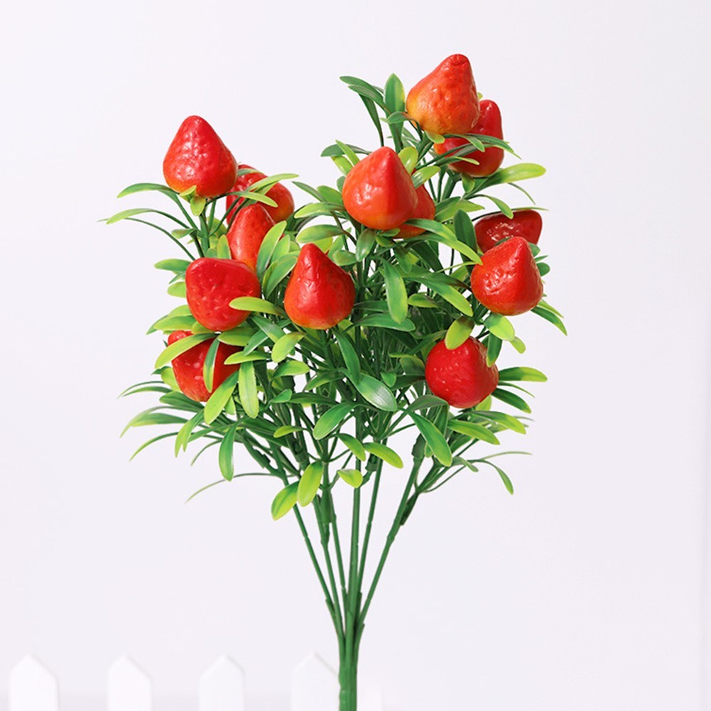 Exquisite 7 Forked Fruit Artificial Fruit Cutting Realistic Appearance