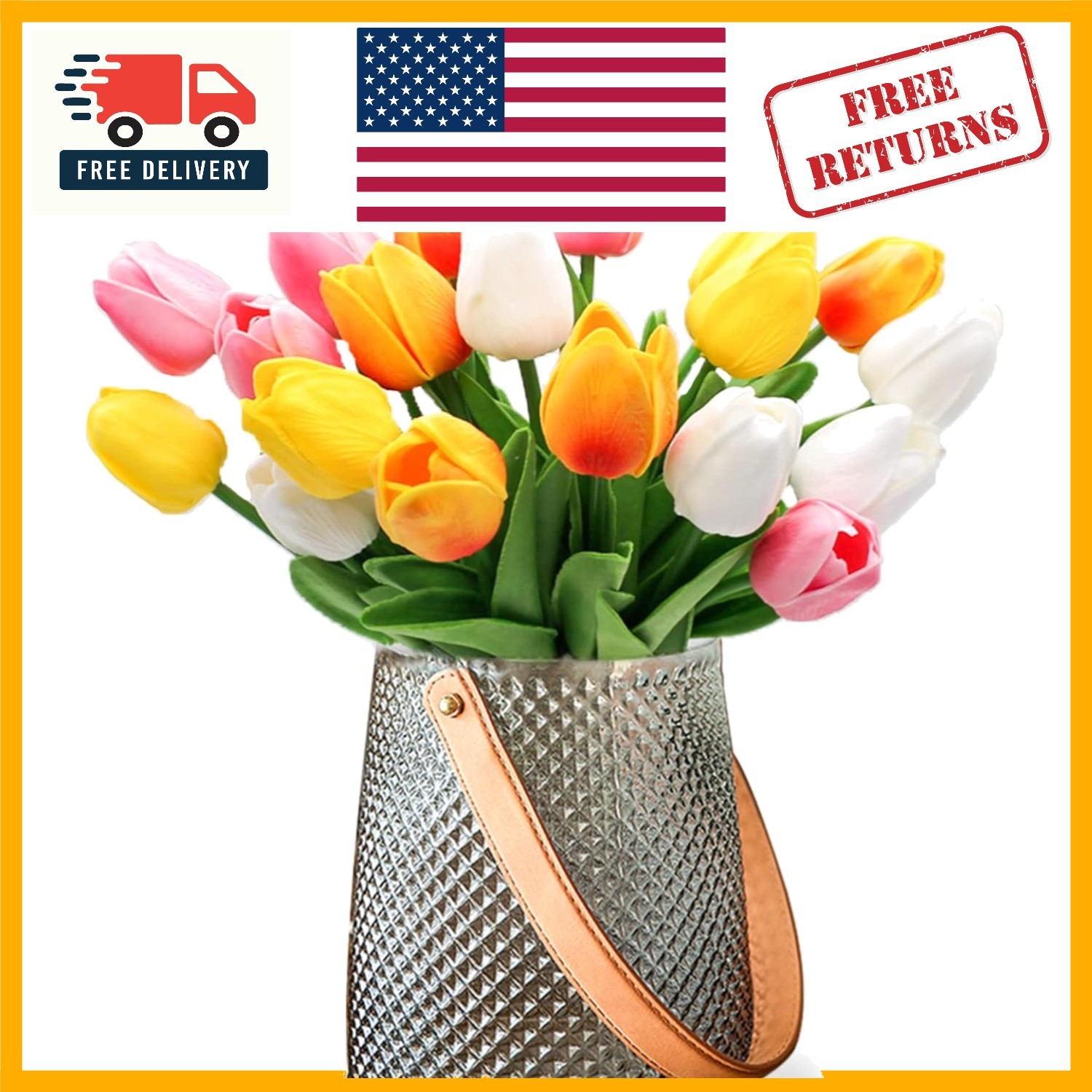 Elegant 20pcs PU Artificial Tulips, Perfect for Spring Parties & Centerpieces