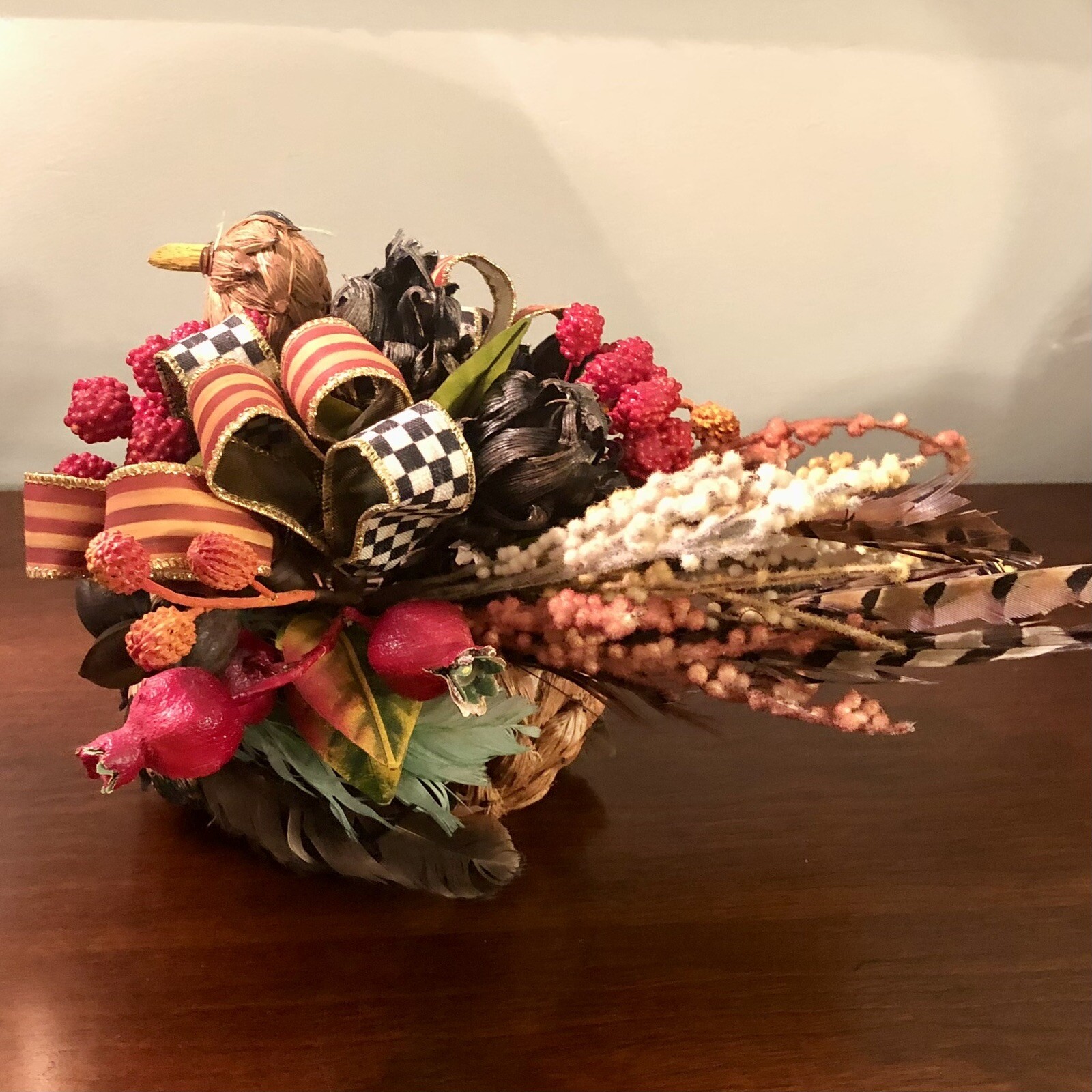 Mackenzie Childs-Bittersweet Pheasant-Centerpiece-Retired-Rare