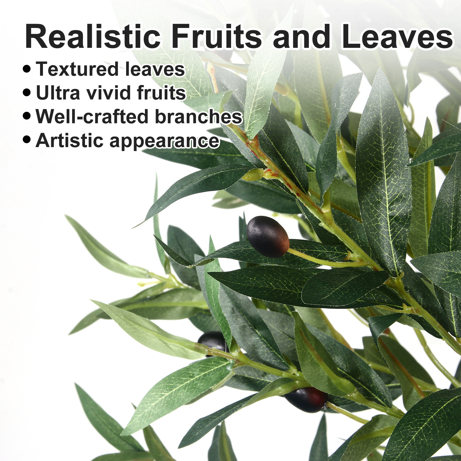 Artificial Olive Tree Faux Realistic Olive Trees with Branches and Fruits Decor