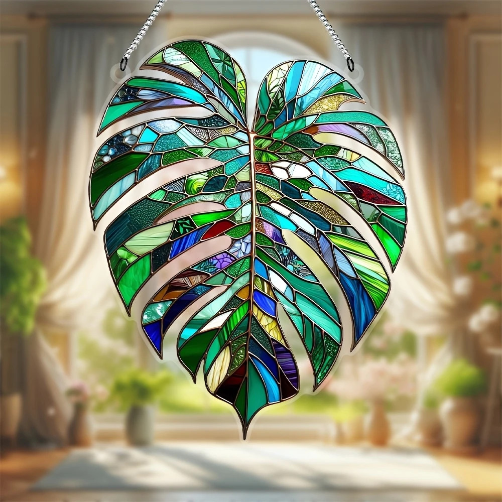 1Pcs 8In 2D Acrylic Colored Summer Plant Light-Collecting Device Flower Pot Wind