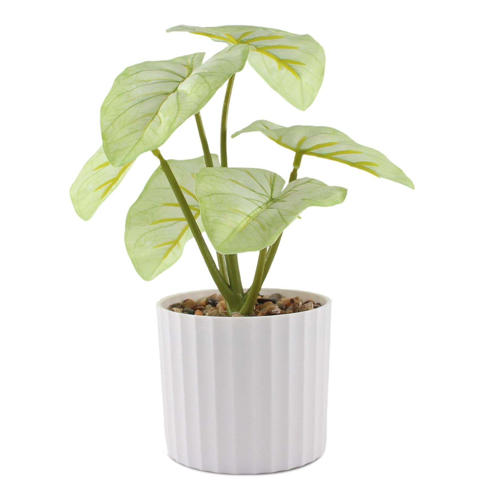1pc Artificial Plant Faux Greenery Leaf Small Potted Realistic Fake Plants fo…