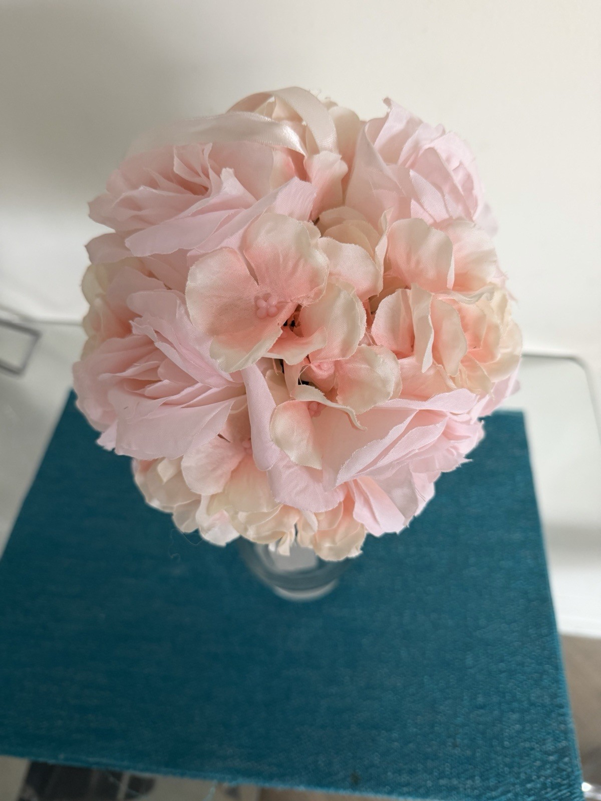 Flower Bouquet White And Pink Floral Decor. Weddings, Flower Girls, Parties. ￼