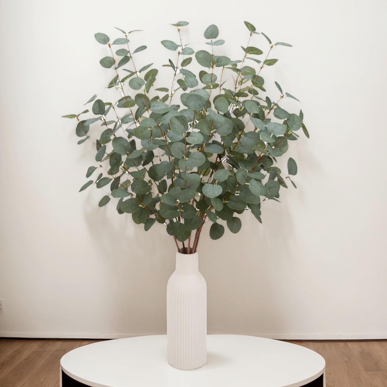 12 Pcs 27″ Eucalyptus Stems Greenery Stems Eucalyptus Leaf Spray in Green Sil…