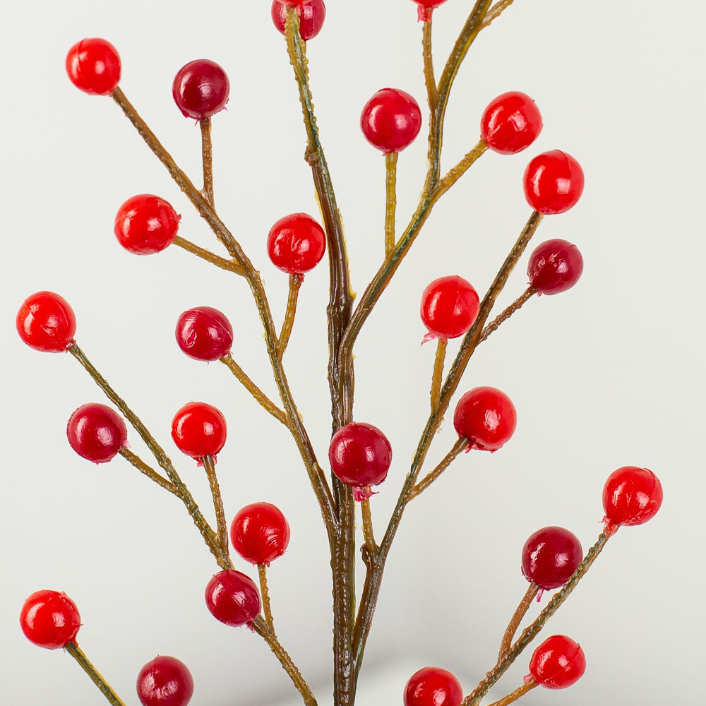 Set of 12 Factory Direct Craft Weatherproof Red Artificial Berry 18″ Sprays