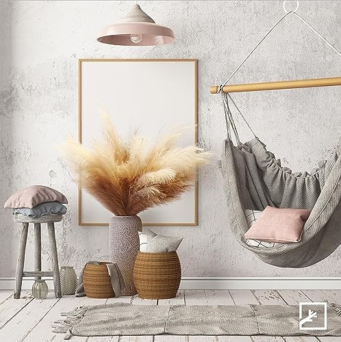 7-Pcs 38″/3.1FT Faux Pampas Grass Large Tall 38in 7pcs Beige & Coffee & Brown