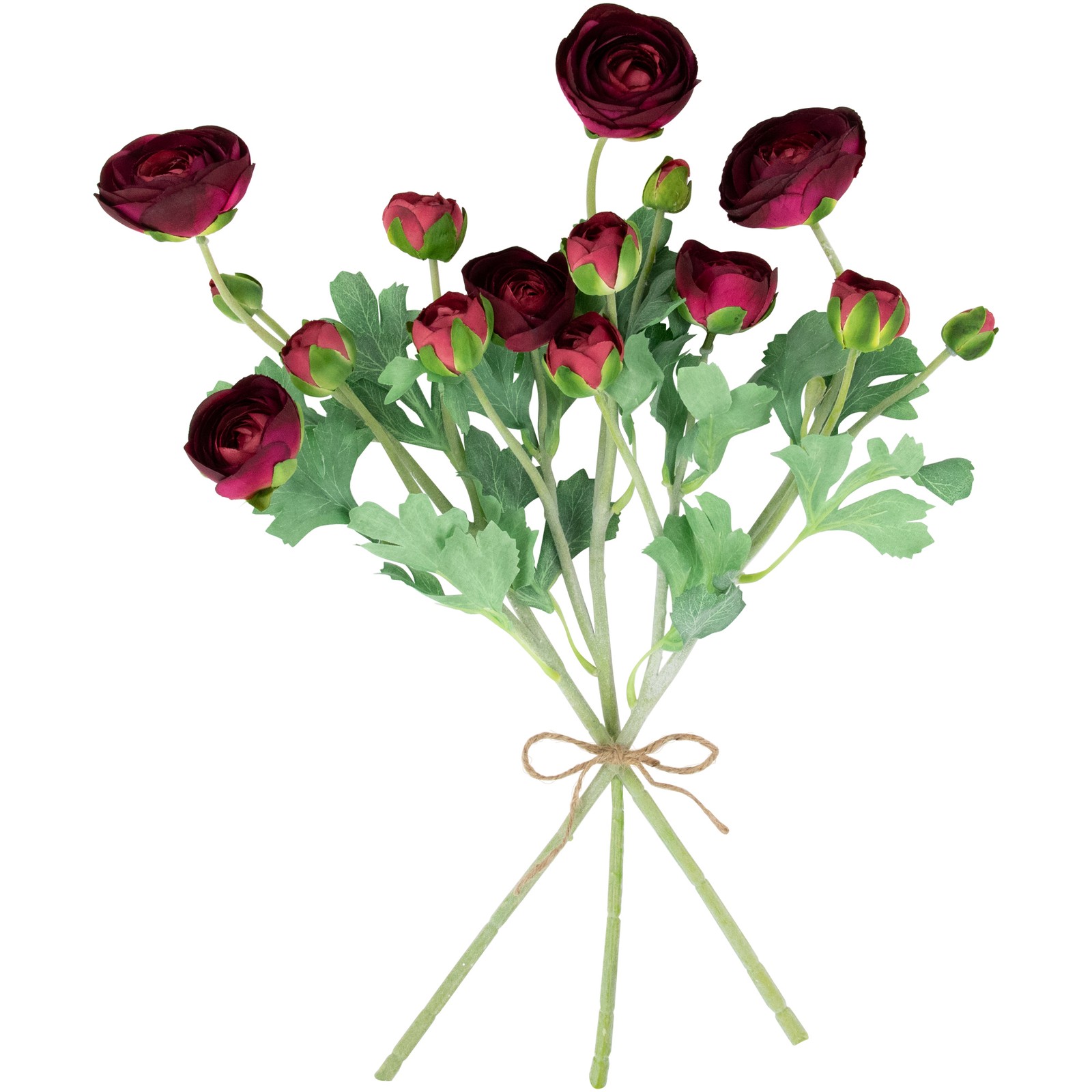 Northlight Real Touch™ Red Ranunculus Artificial Floral Sprays, Set of 6 – 21″