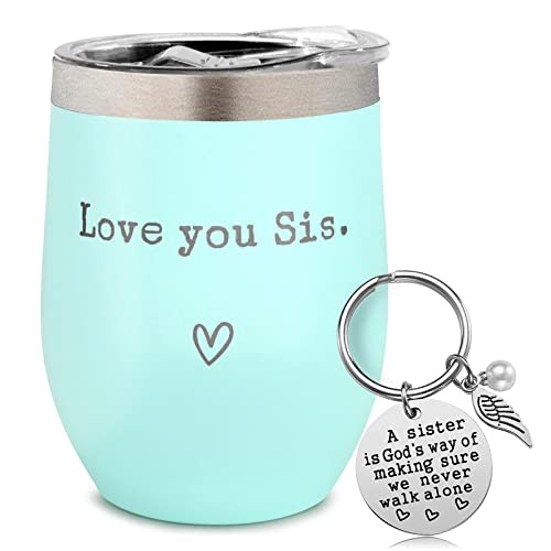 Sisters Gifts from Sister – I Love You Sis-Christmas Gifts for Sister(Mint)