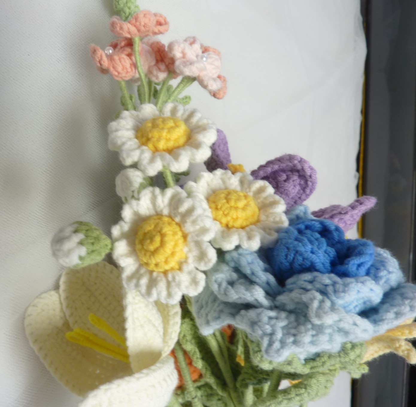 Bouquet “Mixed Flowers” – Handmade Cotton and Cotton-Blend Crochet Flowers