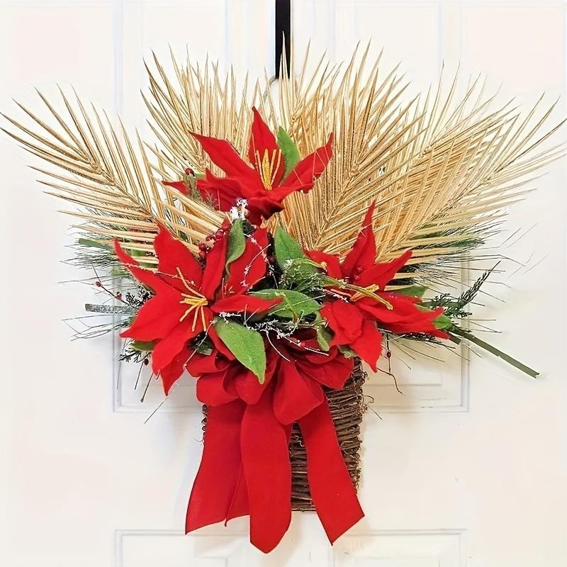 5PCS Gold Artificial Palm Leaves Tropical Faux Plants Home Wedding Vase Decor