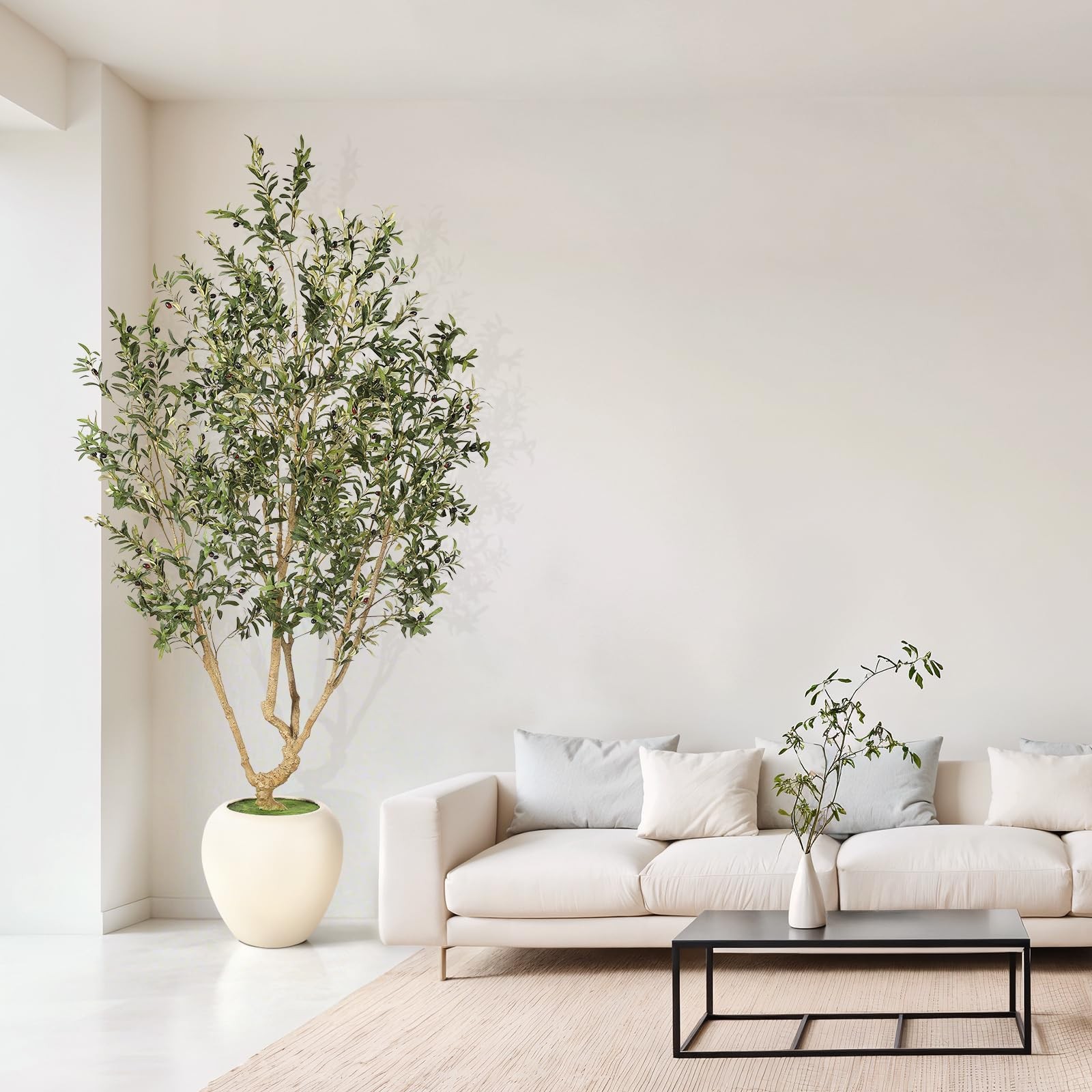 Olive Trees Artificial Indoor – 8FT Tall Faux Olive Tree with 18in Exquisite …