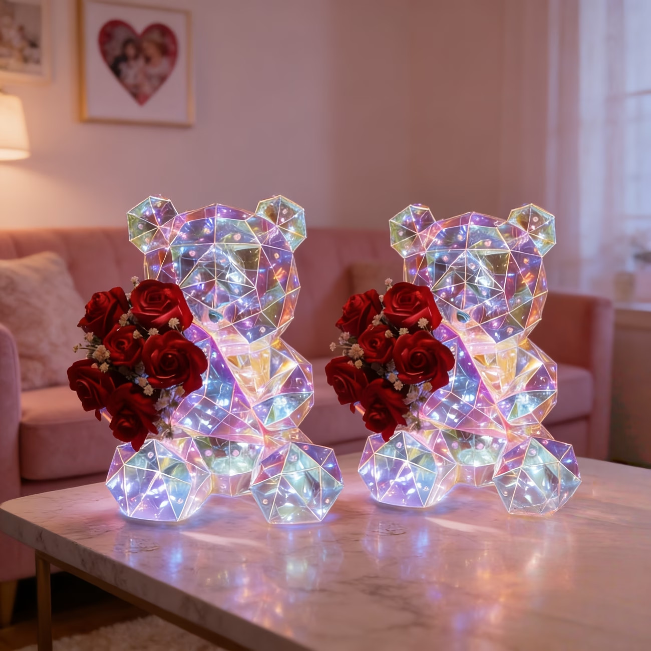 LED Love Bear Gift Lighted Teddy Wedding Proposal Valentine Decor
