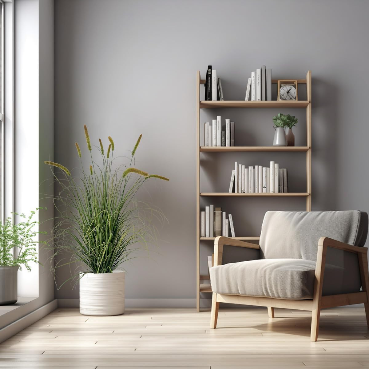 5Ft Tall Faux Grass Plant – 2 Pack Indoor Decorative Artificial Plants