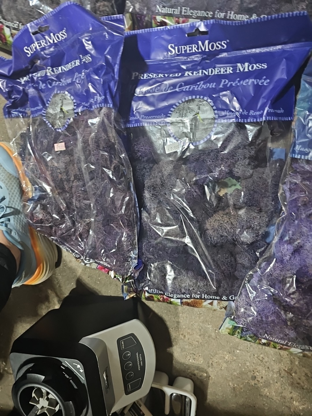 Quality Growers Preserved Reindeer Moss Purple/blue/grey/black 9 Bags
