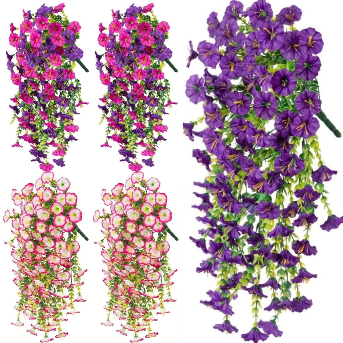 4/8x Artificial Bouquet Faux Flower Wall/Door/Vase/Outdoor Decor Party Wedding