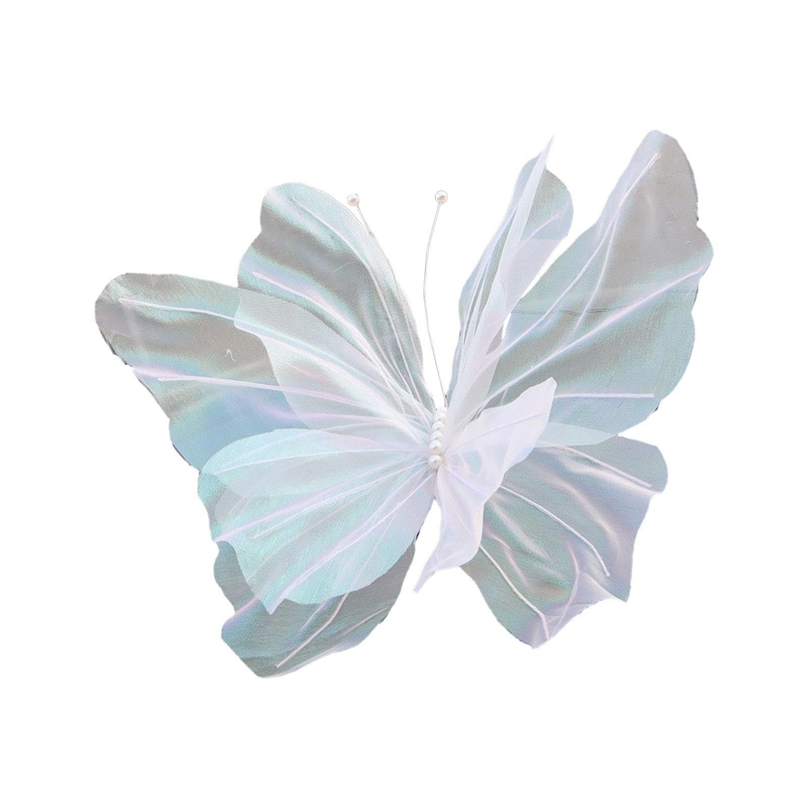 Silk Yarn Artificial Butterfly Decoration, Giant Gauze Fake Butterfly Mesh Ph…