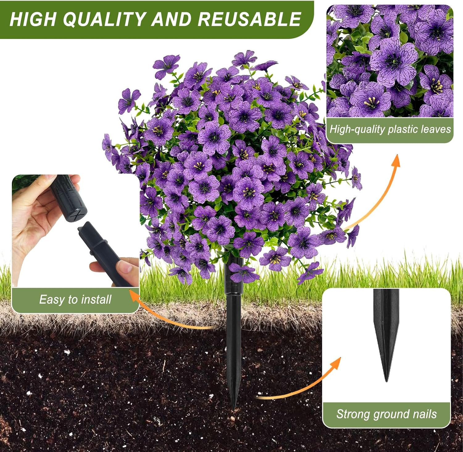 Purple UV Resistant Artificial Topiary Ball Trees – 2 Pack for Outdoor Decor