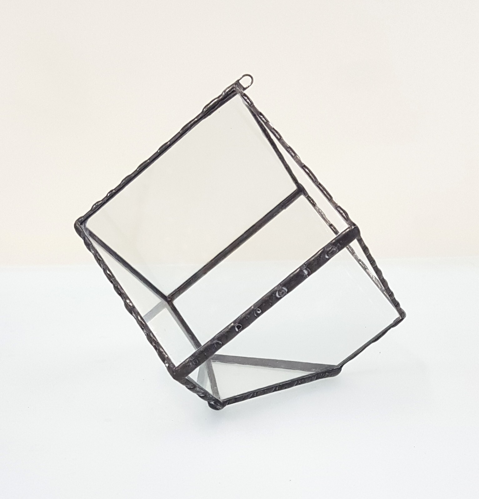 Stained Glass Terrarium Geometric Transparent 3 mm Hand Made Planter For Indoor