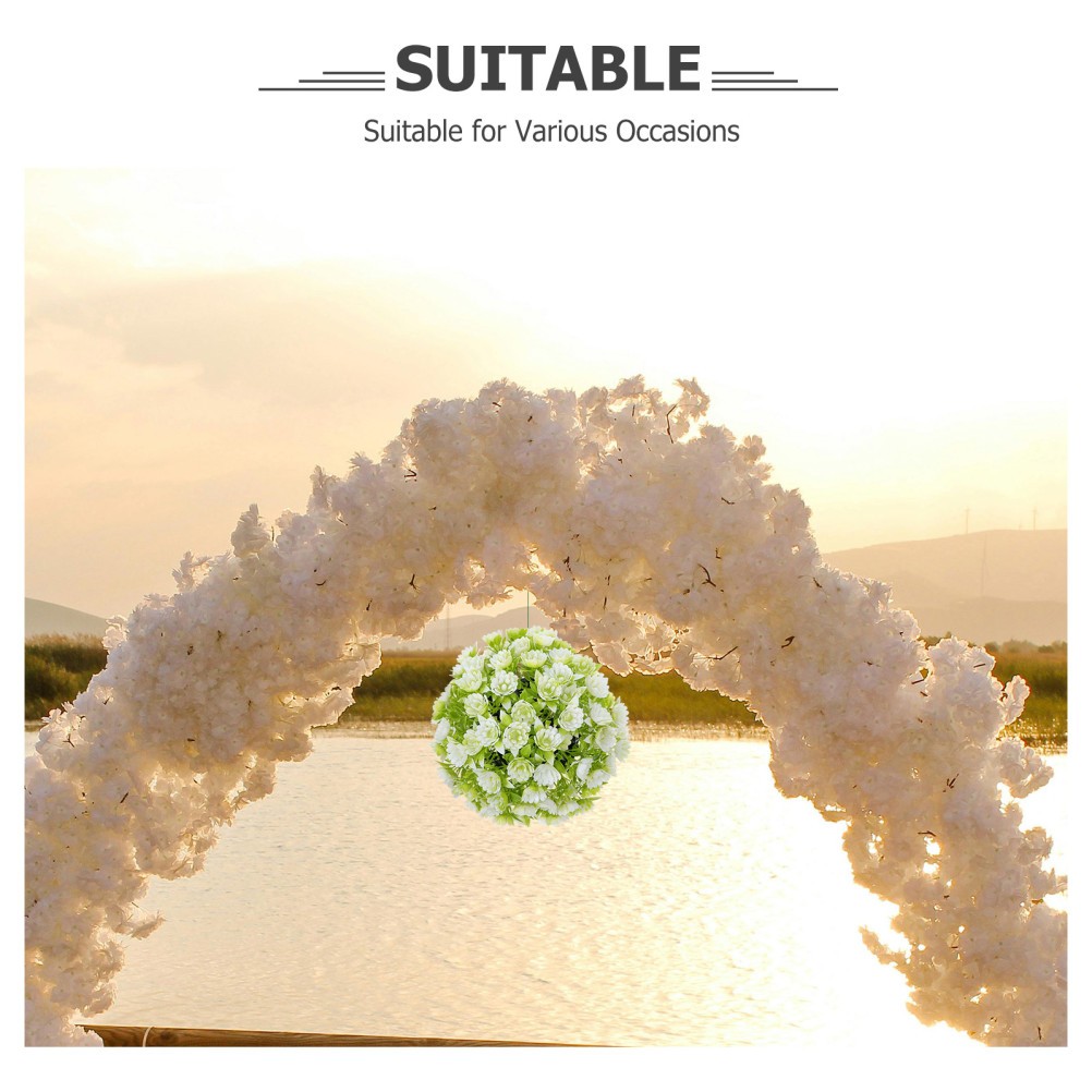 Lightweight White Faux Flower Sphere for Hanging and Table Centerpieces