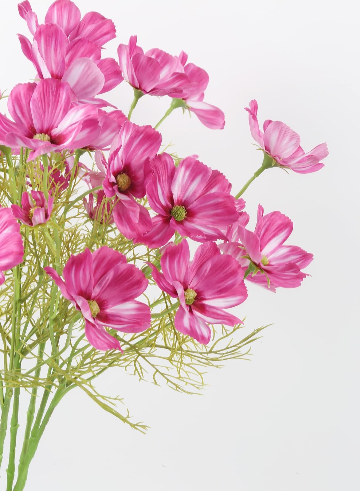 Hot Pink Wildflowers Artificial Flowers 8Pcs Daisy Silk Flowers 40 Heads Faux…