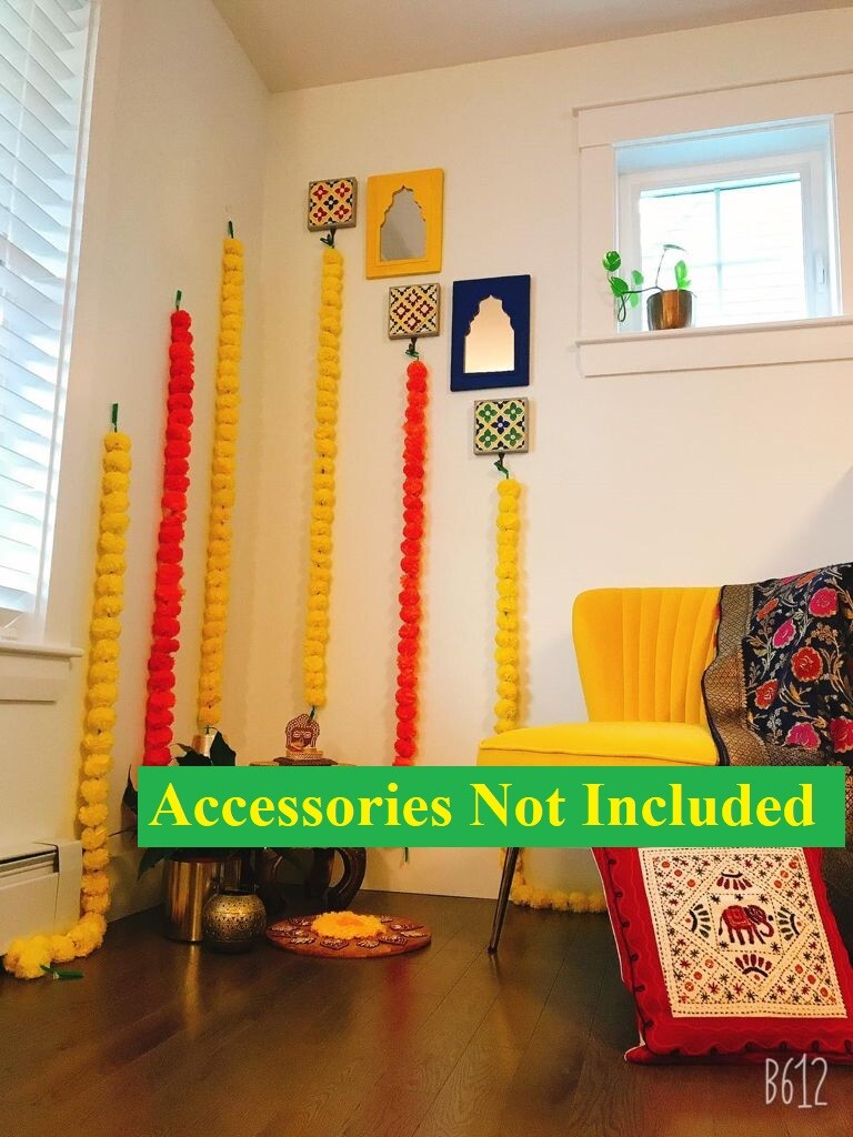 SaVvam Artificial Marigold Garland Flower String India Flower for House Warming