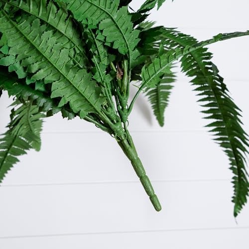 48in Artificial Boston Fern (Set of 2), Large Faux Greenery 48″ – Set of 2