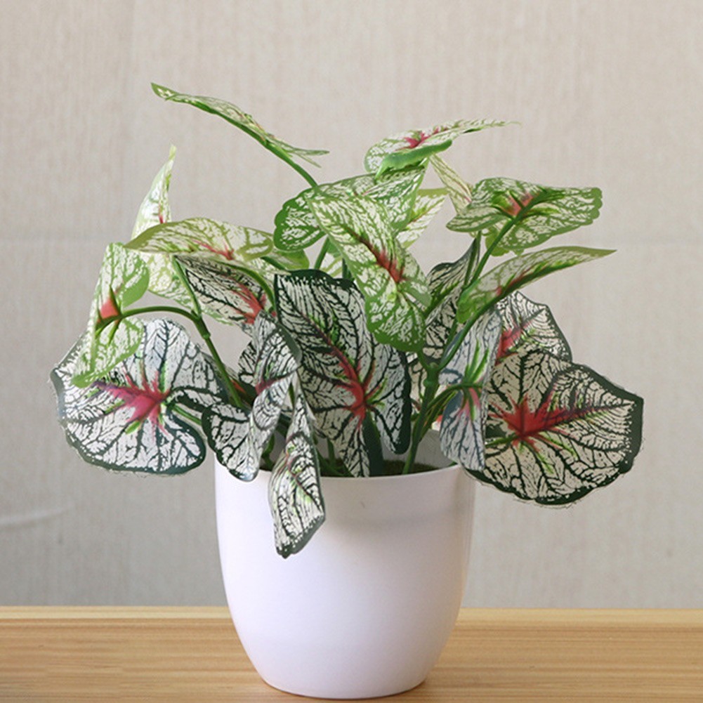Artificial Plants Fake Plants Plastic Small Green Tree Flower Potted Ornament