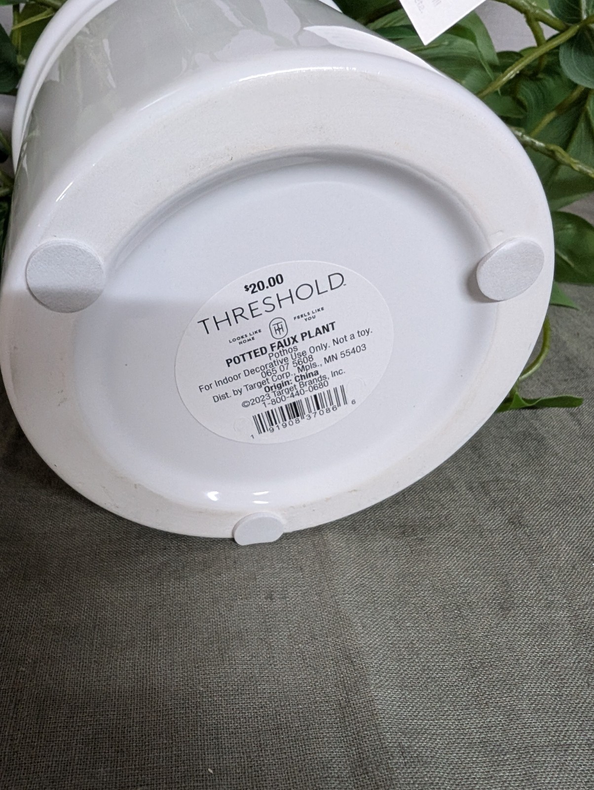 Lot of 2 – Threshold Realistic Faux Pothos Plants in Ceramic Pot