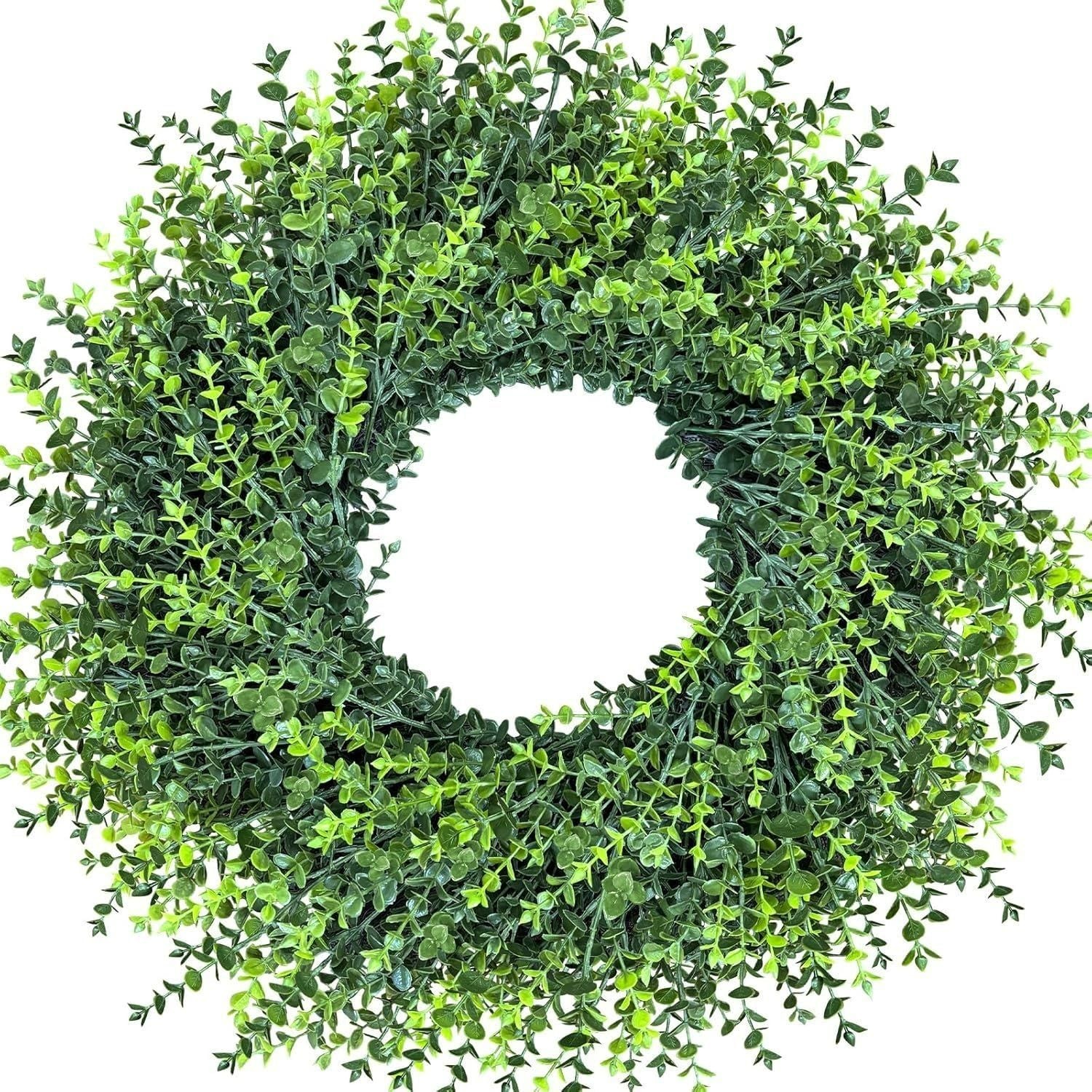 26 Inch All Season Boxwood Wreath – Artificial Front Door Decor for Year-Round I