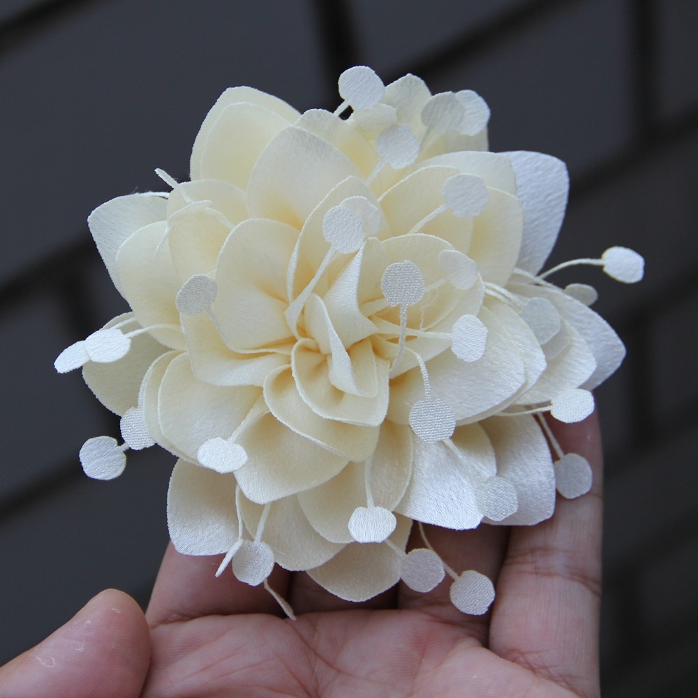 Fashion Multi-layer Large Fabric Handmade Collar Flower Lapel for Pins Suit