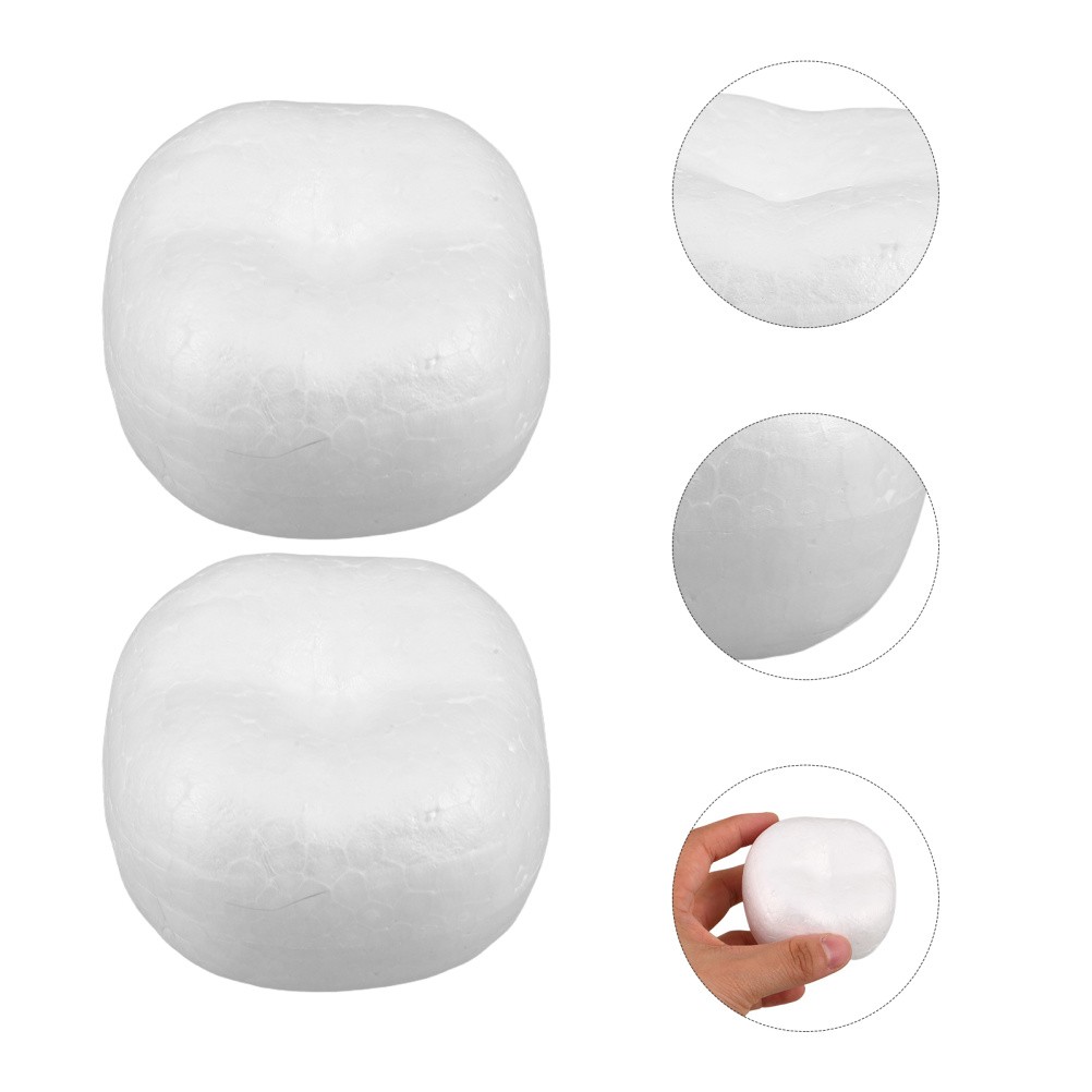 20Pcs Durable White Foam Craft Balls Simulated Persimmon for Home Ornament DIY