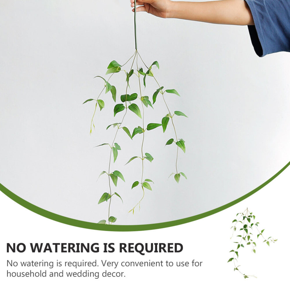Green Artificial Clematis Rattan Adornment Simulated Plant for Home Decor