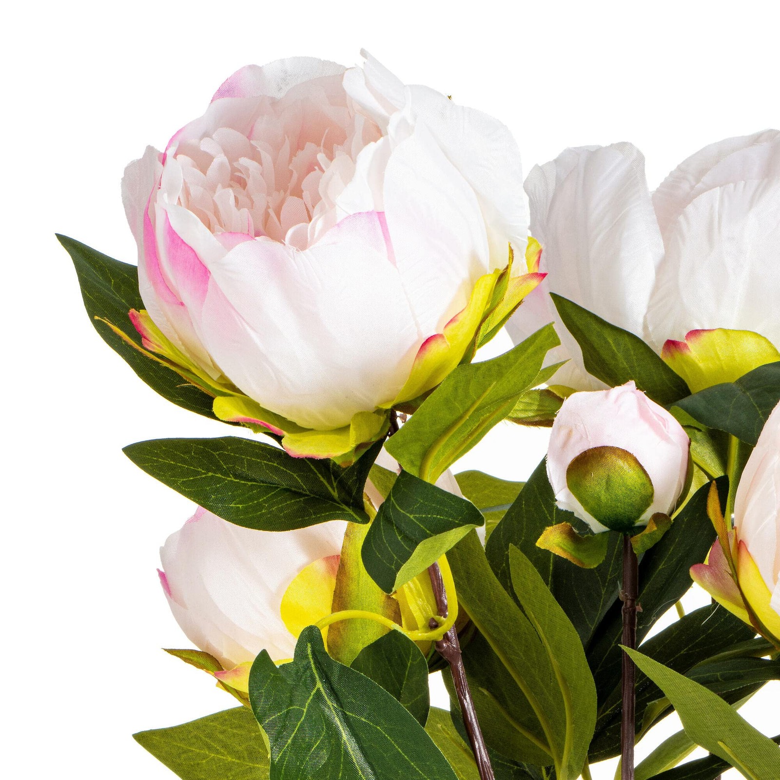 Vickerman 23” Contemporary Fabric Artificial Peony Bush in Cream/Pink