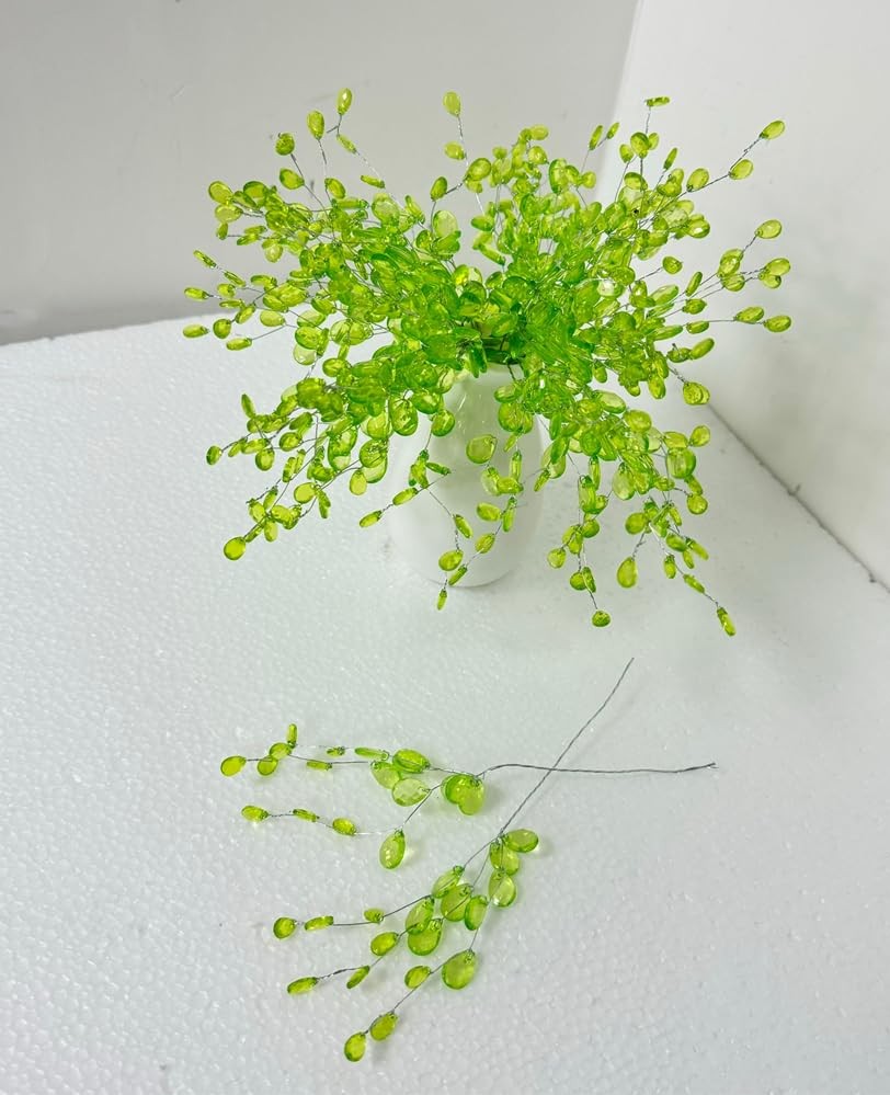 30pack Acrylic Bead Drop and Soft Stems Floral Picks,6.75″ Artificial Bouquet…