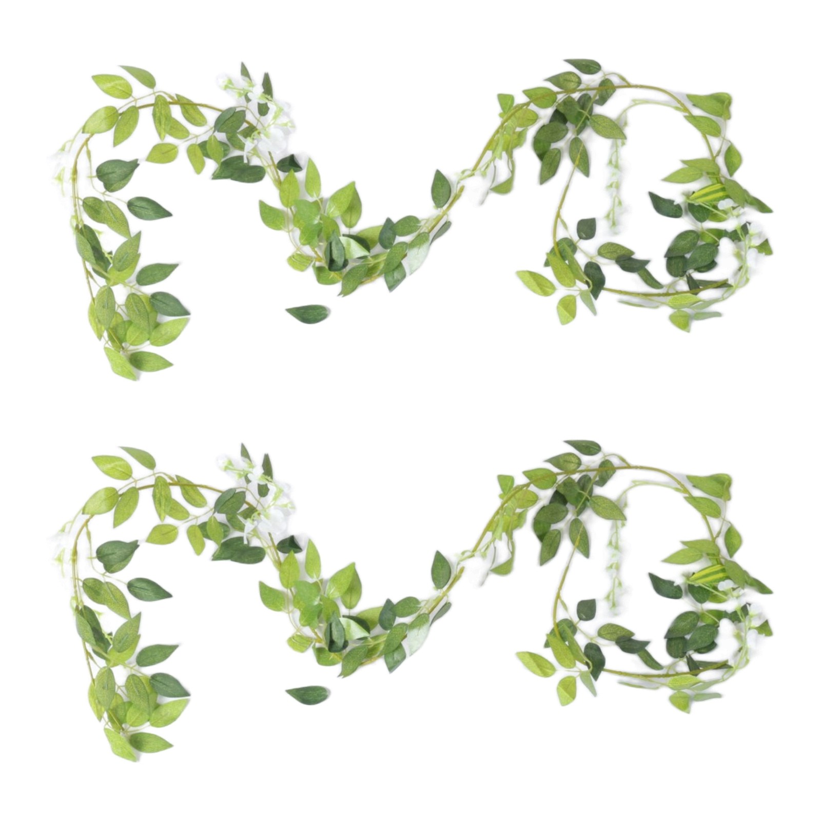 2Pcs 7Ft/Pcs Artificial Wisteria Vine, Flower Garland Wisteria Vine Rattan5954