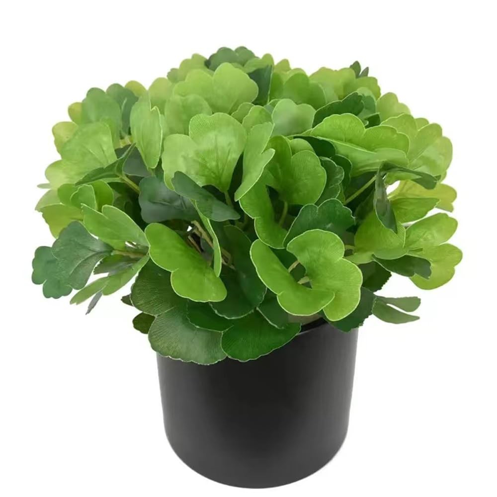 3Pcs Artificial Ginkgo Shrubs Plants Fake Silk Ginkgo Bushes Real Touch Faux …