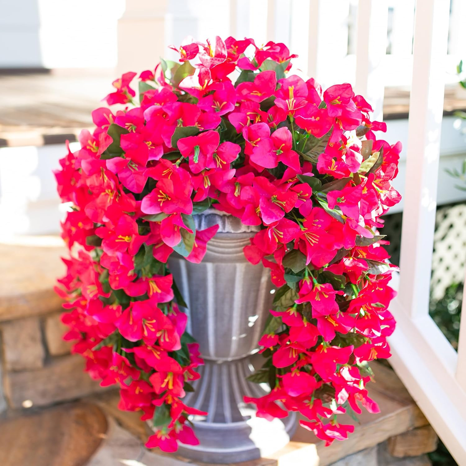 Faux Bougainvillea Artificial Flowers Plants for Outdoors outside Decoration, 2