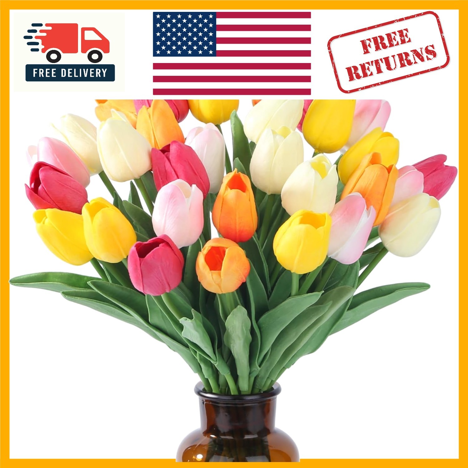 15pcs Faux Tulips for Beautiful Bouquets & Centerpieces – Ideal for Any Occasion