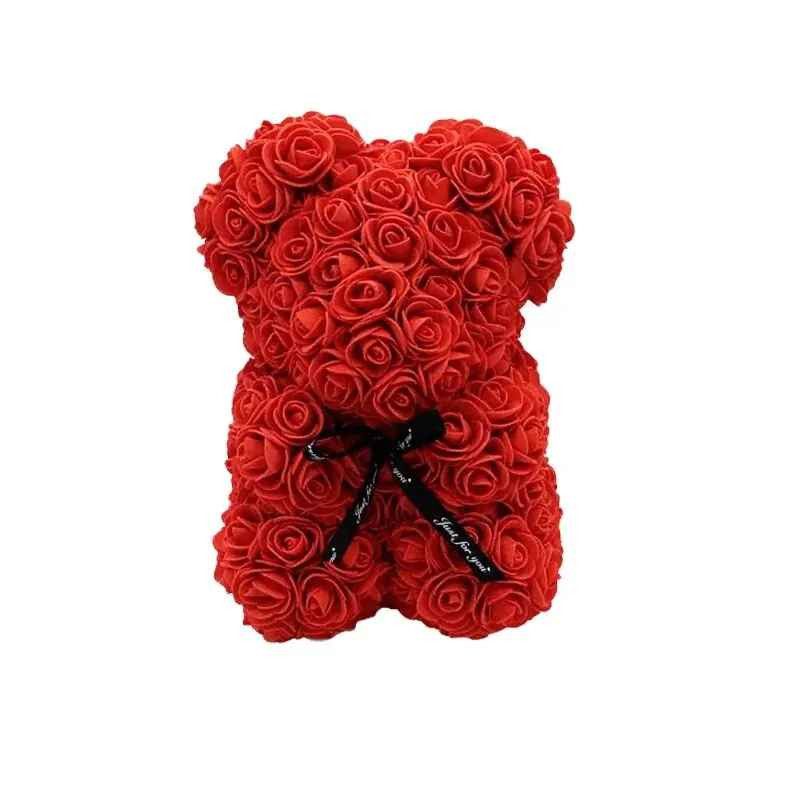 Wedding Rose Teddy Bear With Box For Women Valentines Girlfriend Birthday Gifts