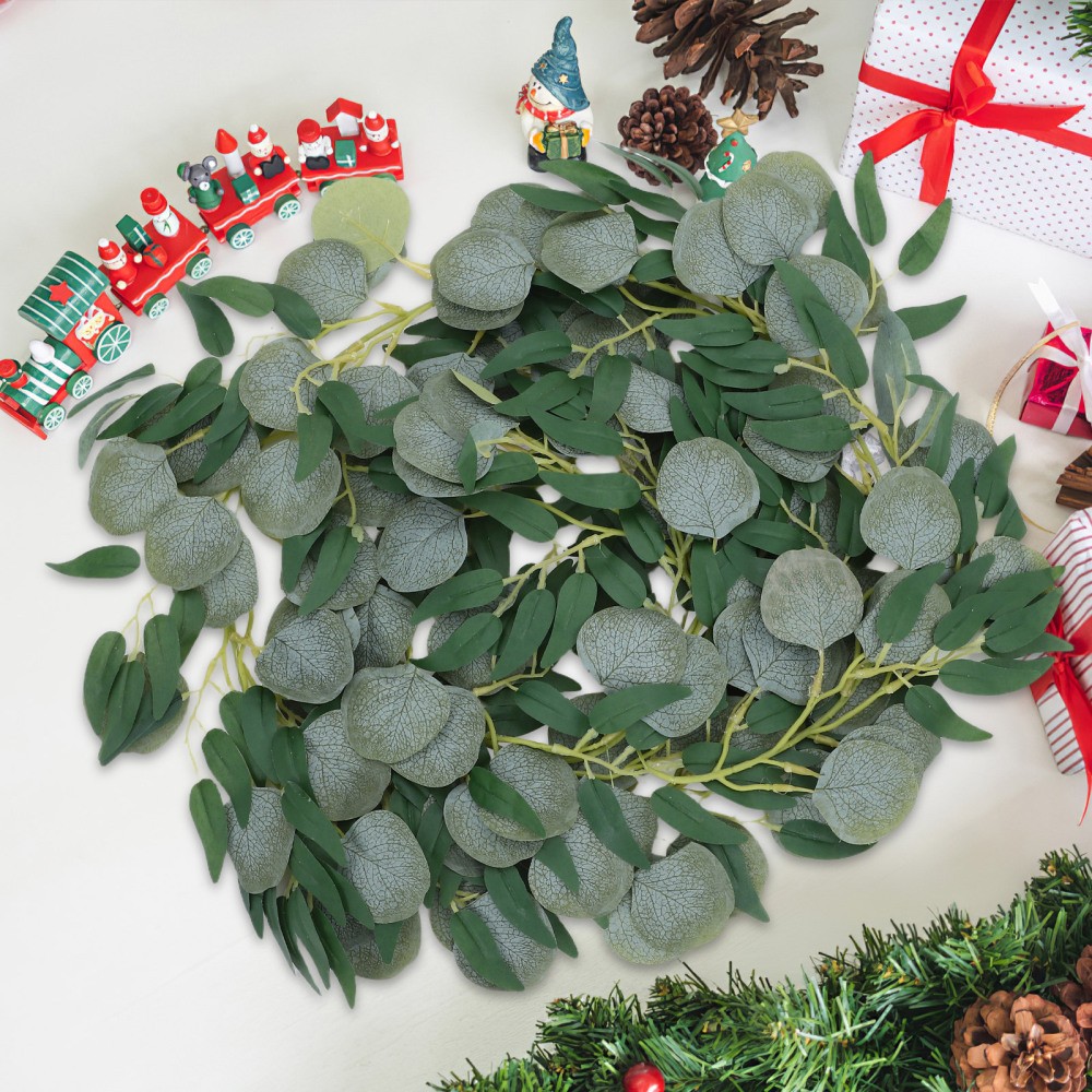 Simulated Vine Rattan Artificial Vines Eucalyptus Garland Leaf Strip