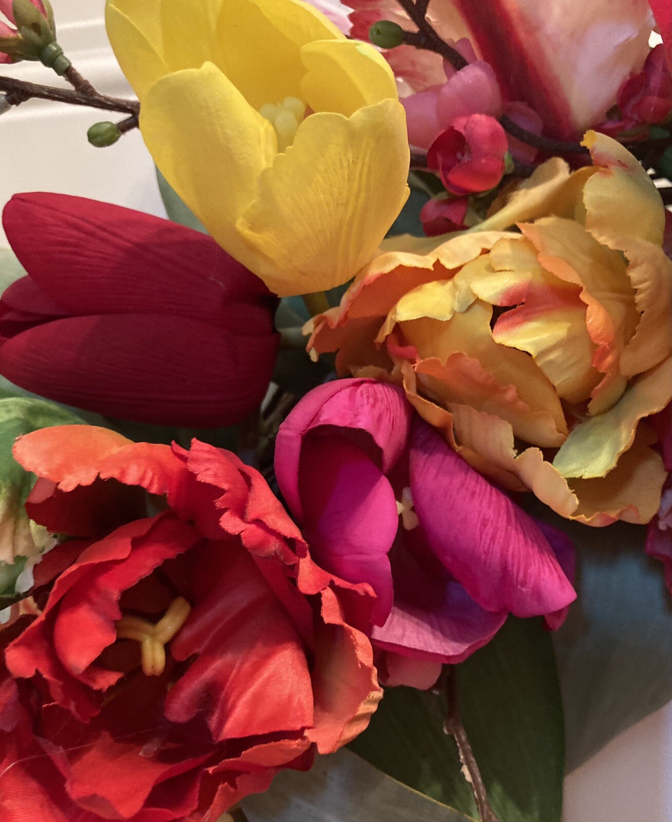 Extravagant And Colorful Tulip Wreath
