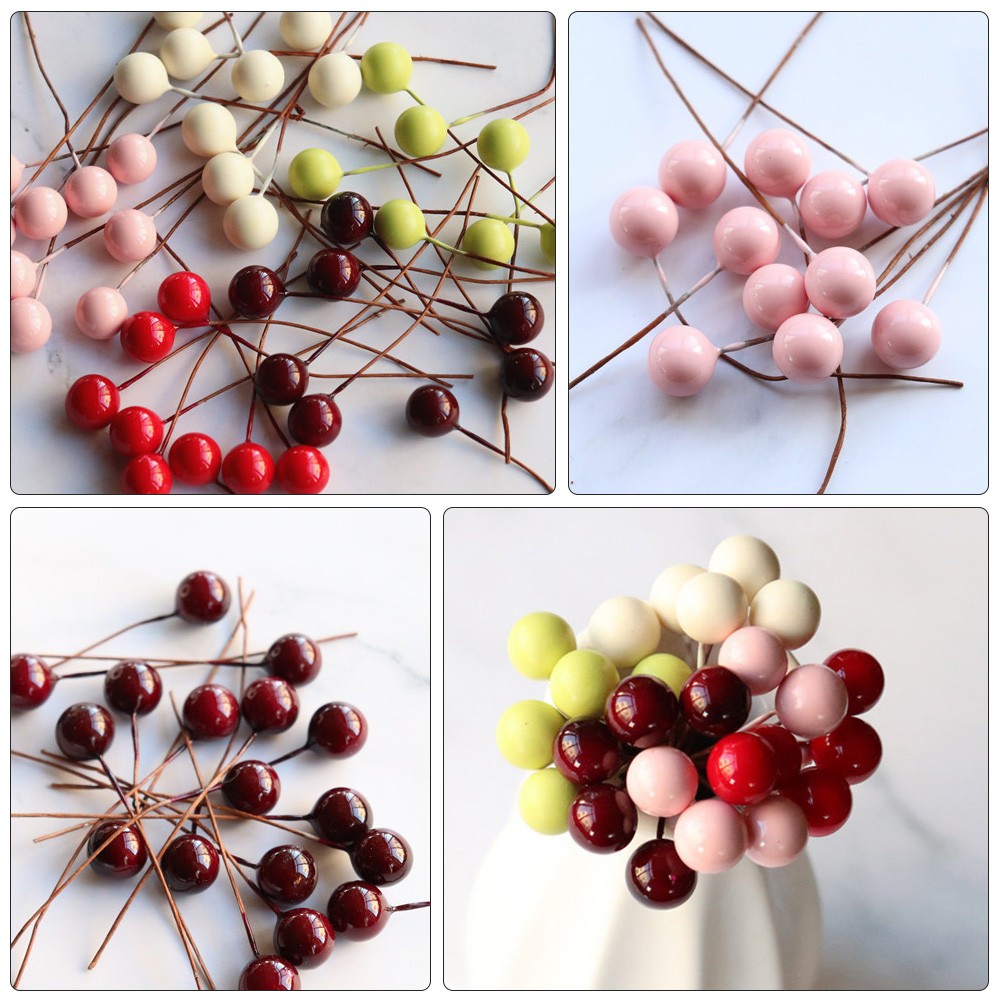 140Pcs Reusable Berries Decoration Assorted Color for Home Gift Box and Wedding