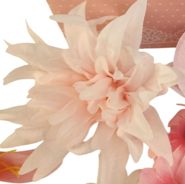 25 Pink Artificial Flower Heads for DIY Crafts – Roses, Daisies, Orchids