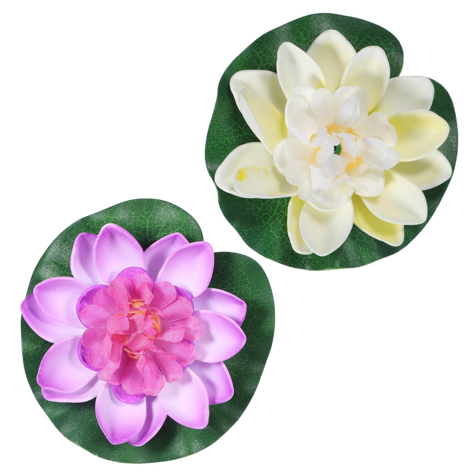 2PCS 10CM/3.94Inch Birdbath Fountain Accessory, Artificial Floating Foam Lotu…