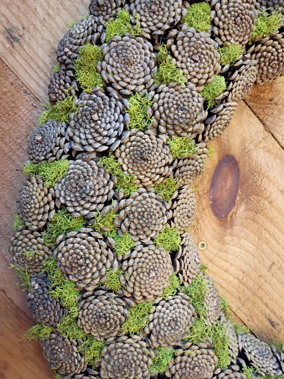 Rustic Handmade Handmade Pine Cone Wreath Fall Winter Home Natural Decor