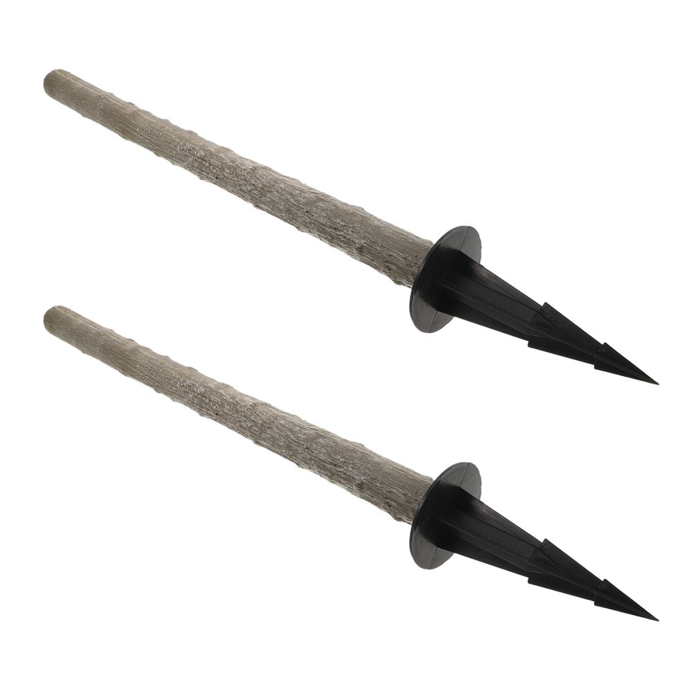 2 Sets Simulated Tree Pole Accessories Display Trunk Rod Artificial Bonsai Head