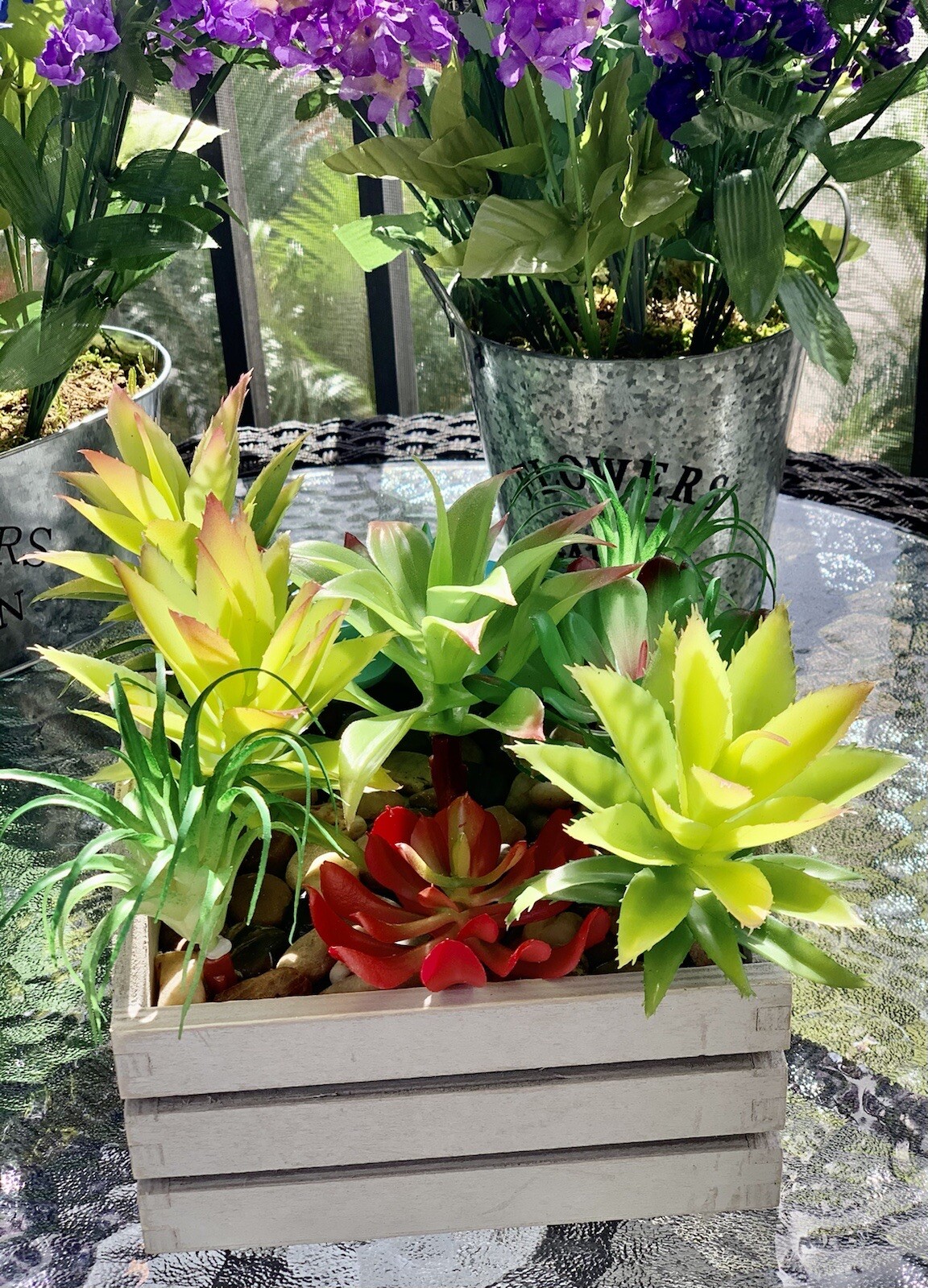 Flower Arrangement Artificial Succulent Flowers Garden and Home Decor CP00040