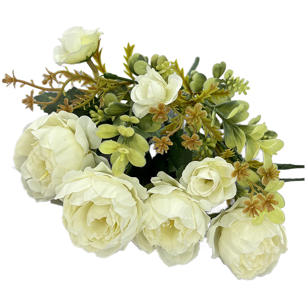 7 Fork Spring Peony Fake Flowers for Wedding Events Photography Props Decor