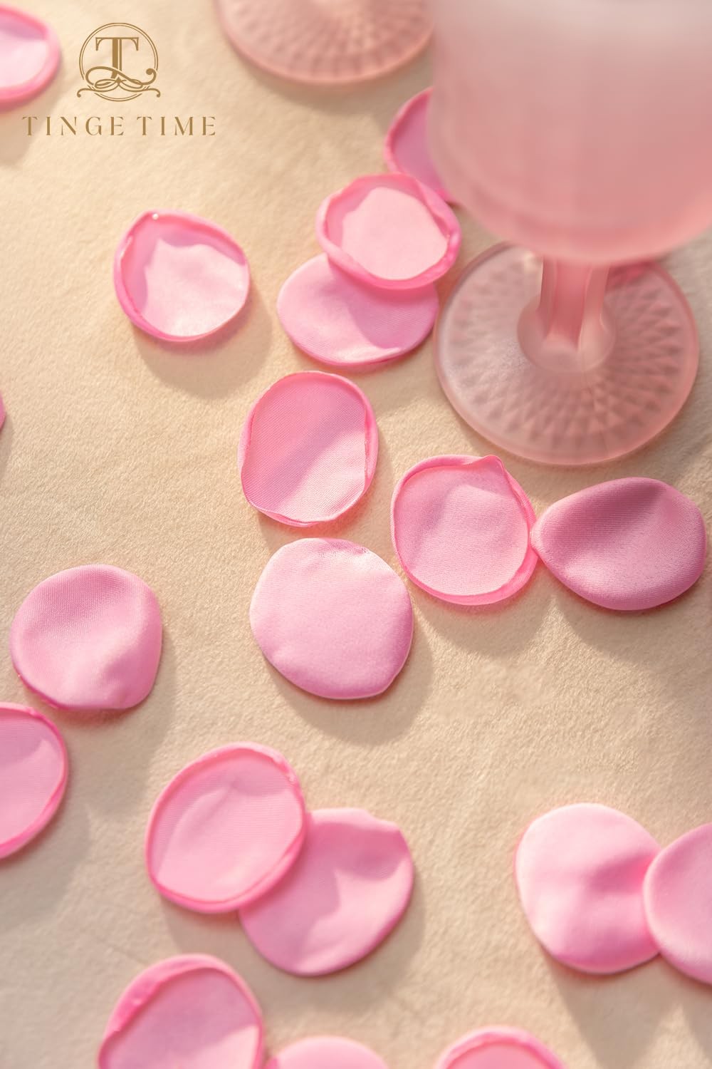 TINGE TIME 200pcs Silk Rose Petals Pink Flower Petals for Wedding, Flower Gir…