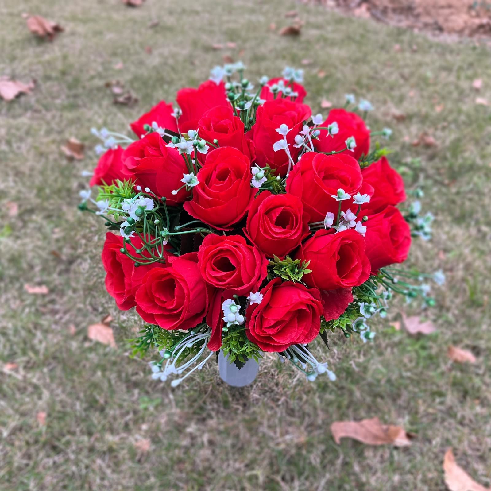 Memorial Flowers: Indoor & Outdoor Grave Decor for Cemetery Honors on Memoria…